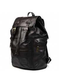 Кожаный коричневый мужской вместительный рюкзак для ноутбука TARWA GC-0010-4lx