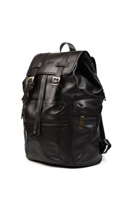 Кожаный коричневый мужской вместительный рюкзак для ноутбука TARWA GC-0010-4lx