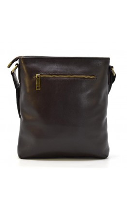 Кожаная коричневая вместительная мужская сумка на плечо Tarwa GC-0040-3md