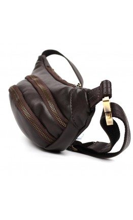 Кожаная сумка на пояс коричневая Tarwa GC-2406-3md