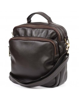 Мужская кожаная сумка на плечо - коричневая барсетка Tarwa GC-6018-3md