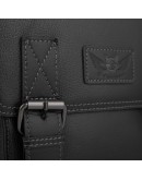 Фотография Черная кожаная мужская сумка на плечо с клапаном GIORGIO FERRETTI GF1820DBLACK
