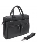 Фотография Черная кожаная мужская сумка для ноутбука GIORGIO FERRETTI GF201850016CBLACK