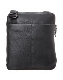 Фотография Кожаная черная мужская сумка на плечо - планшетка GIORGIO FERRETTI GF201850150DBLACK