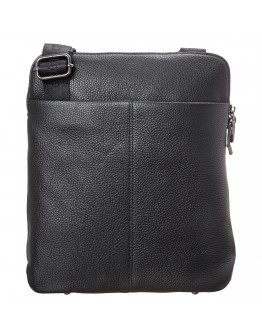 Кожаная черная мужская сумка на плечо - планшетка GIORGIO FERRETTI GF201850150DBLACK