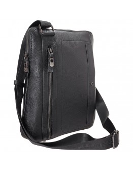 Кожаная черная мужская сумка на плечо - планшетка GIORGIO FERRETTI GF201850150DBLACK