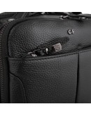 Фотография Черная кожаная мужская сумка- барсетка на плечо GIORGIO FERRETTI GF402008ABLACK