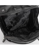 Фотография Черная кожаная мужская сумка- барсетка на плечо GIORGIO FERRETTI GF402008ABLACK