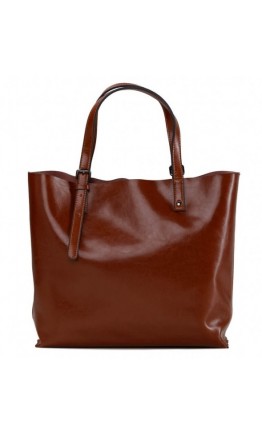 Кожаная коричневая женская сумка GR-2011LB