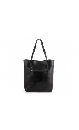 Черная деловая вертикальная женская сумка GR-8098A