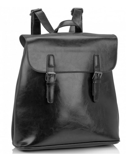Фотография Черный женский кожаный рюкзак Grays GR-8251A