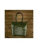 Фотография Кожаная зеленая женская сумка Grays GR-832GR