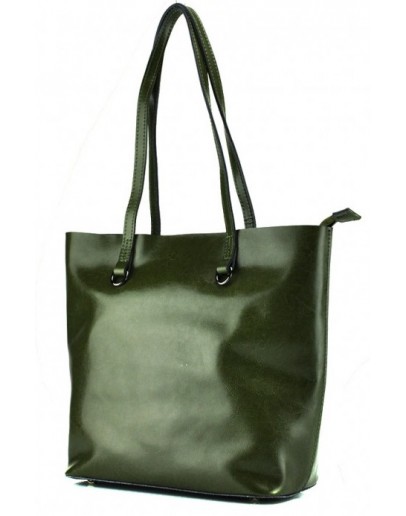 Фотография Кожаная зеленая женская сумка Grays GR-832GR