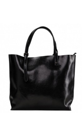 Женская черная кожаная сумка GR-2011A