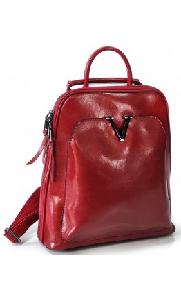 Красный рюкзак женский из натуральной кожи GR3-801R-BP
