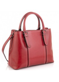 Женская красная кожаная сумка Grays GR3-8501R
