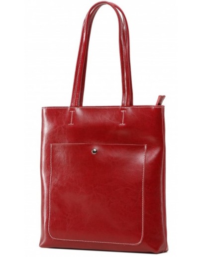 Фотография Женская красная кожаная сумка Grays GR3-9029R