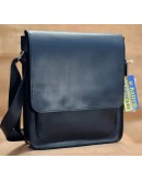Фотография Вместительная мужская черная сумка из кожи 78008-SGE
