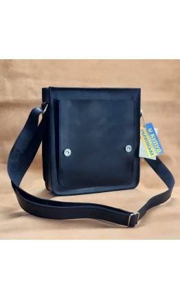Вместительная мужская черная сумка из кожи 78008-SGE