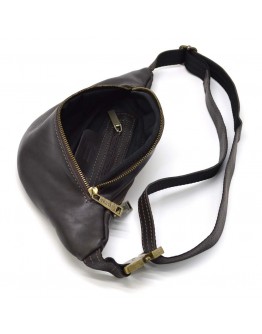 Коричневая кожаная мужская сумка на пояс Tarwa GX-3035-4lx