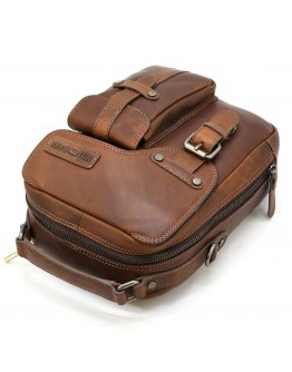 Кожаная мужская фирменная барсетка - сумка на плечо HILL BURRY HB3060