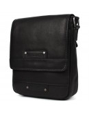 Фотография Кожаная мужская черная сумка на плечо HILL BURRY HB3102A