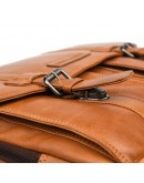 Фотография Кожаная мужская сумка - портфель рыжего цвета HILL BURRY HB3237B