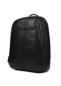 Черный кожаный мужской рюкзак HILL BURRY HB4006A