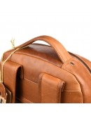 Фотография Большой кожаный мужской рюкзак рыжего цвета HILL BURRY HB4013B