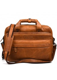 Вместительная кожаная фирменная мужская сумка HILL BURRY HB4075B