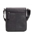 Фотография Кожаная мужская черная сумка на плечо HILL BURRY HB6163A