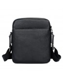 Фотография Кожаная мужская черная сумка на плечо JD1069A