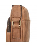 Фотография Кожаная мужская светло-коричневая сумка на плечо JD1069B