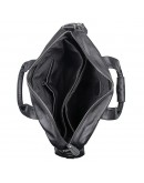 Фотография Большая черная брутальная кожаная мужская сумка 77219A