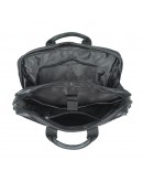 Фотография Черная кожаная мужская вместительная сумка трансформер JD7429A