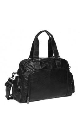 Кожаная черная мужская сумка Keizer K11028-black