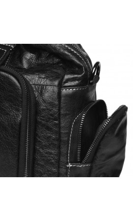 Кожаная черная мужская сумка Keizer K11028-black