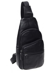 Мужской черный слинг кожаный Keizer K11037-black