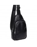 Фотография Кожаный рюкзак - слинг на плечо Keizer K1156-black