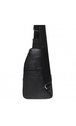 Мужской кожаный рюкзак - слинг Keizer K1168-black
