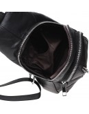 Фотография Мужской кожаный рюкзак - слинг Keizer K1168-black