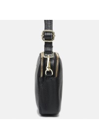 Женская черная сумка на плечо-клатч Borsa Leather K11906-black
