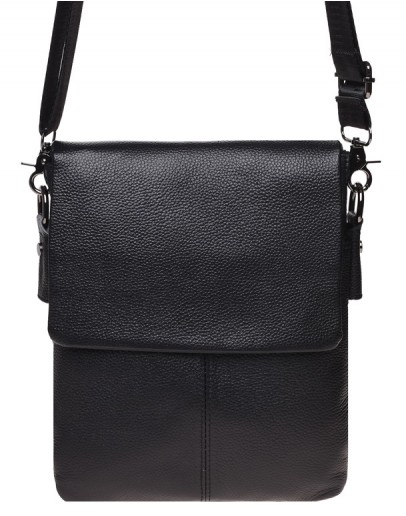 Фотография Черная кожаная вместительная сумка Keizer K12055-black