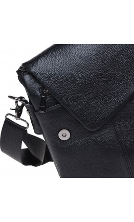 Черная кожаная вместительная сумка Keizer K12055-black