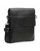 Фотография Черная сумка кожаная на плечо Borsa Leather K12056-black