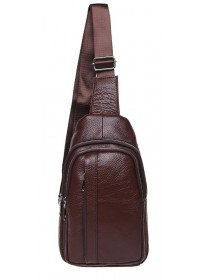 Коричневый кожаный слинг Keizer K12096-brown