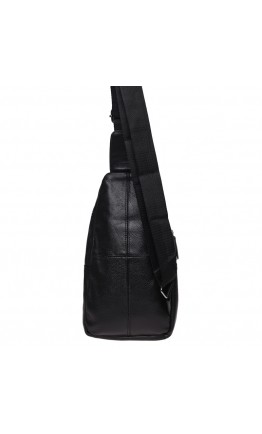 Рюкзак слинг мужской кожаный Keizer K13035-black