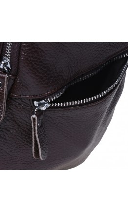 Слинг коричневый кожаный Borsa Leather K1330-brown