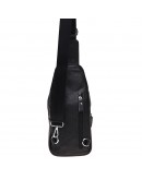 Фотография Черный кожаный слинг Borsa Leather K15026-black