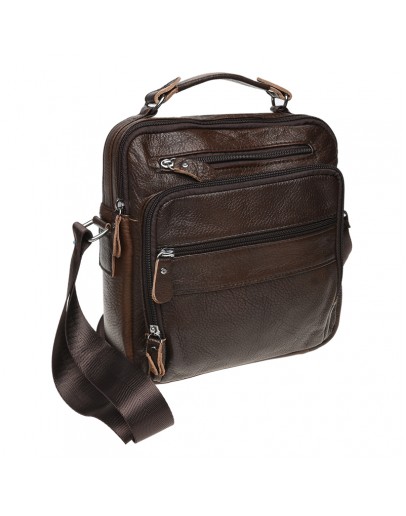 Фотография Коричневая мужская сумка на плечо Borsa Leather K15112-brown